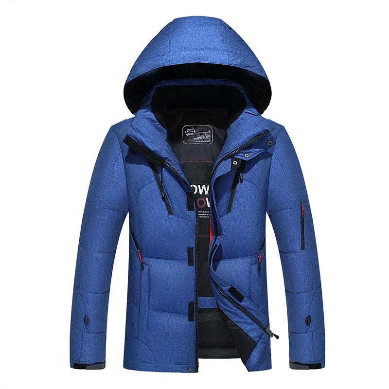 

Mens Winter Parka Warm down jacket Practical Waterproof Zipper Pocket High Quality white duck down jacket Men wind down coat