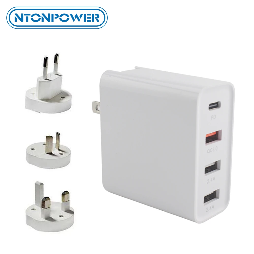 

NTONPOWER Universal Travel PD Charger 48W Quick Charge 3.0 Smart Fast Mobile Phone Charging EU Plug For iphone ipad