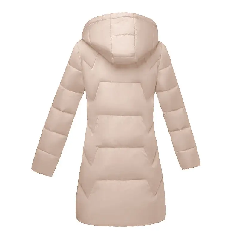 Новая куртка-парка Для женщин зимняя куртка с капюшоном в стиле casual женский длинный пуховик; зимняя теплая утепленная верхняя одежда Для женщин зимнее пальто плюс Размеры
