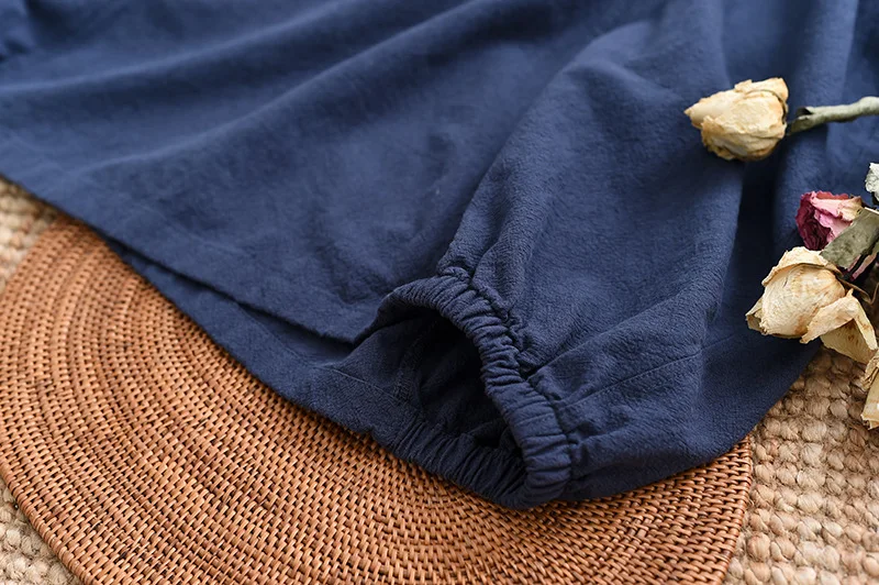 OriGoods, Женская длинная юбка, эластичная талия, плюс размер, юбка из хлопка и льна, однотонная черная юбка, осень-весна, кавайная юбка-бутон, C280