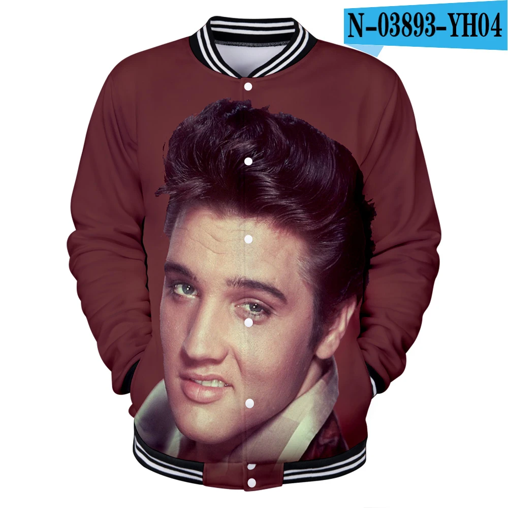 Elvis Presley бейсбольная форма для мужчин Весна Повседневная Harajuku Elvis Presley бейсбольные куртки плюс размер для мужчин Уличная - Цвет: E