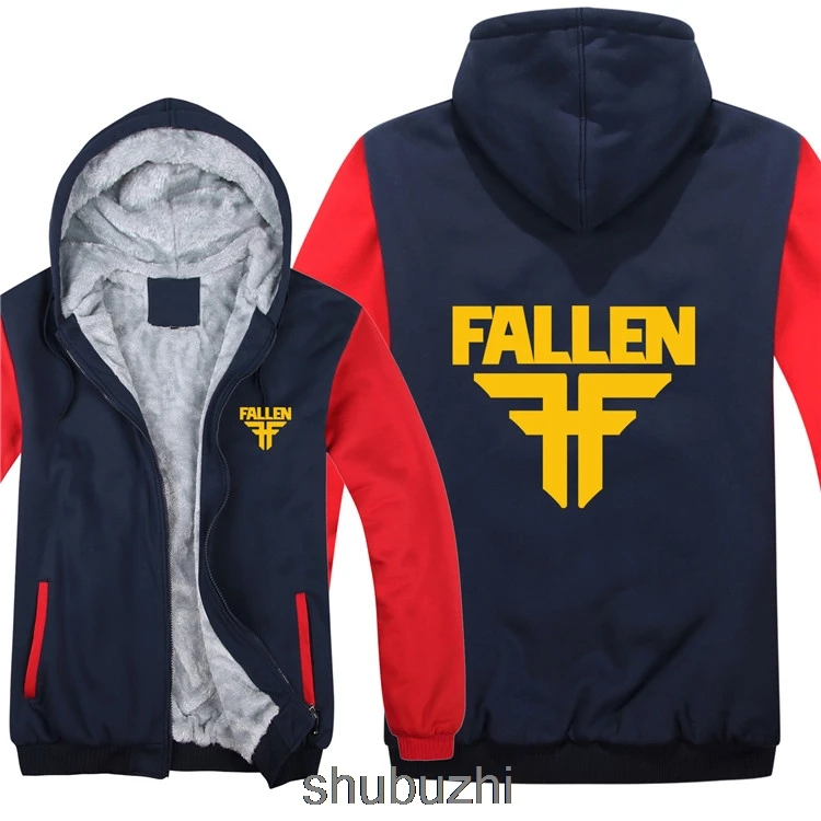 New Fallen Hoodies Jacket Winter Men Casual Thick Fleece Popular Hip Hop Skateboard Fallen Sweatshirts Pullover Man Coat - Цвет: same as picture