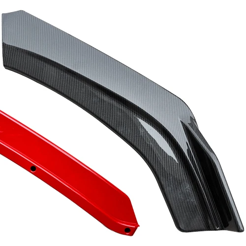 Передний бампер спойлер защитная пластина для губ комплект карбоновая поверхность подбородок Лопата контрастный цвет дизайн для Changan eado - Цвет: Carbon Surface-red