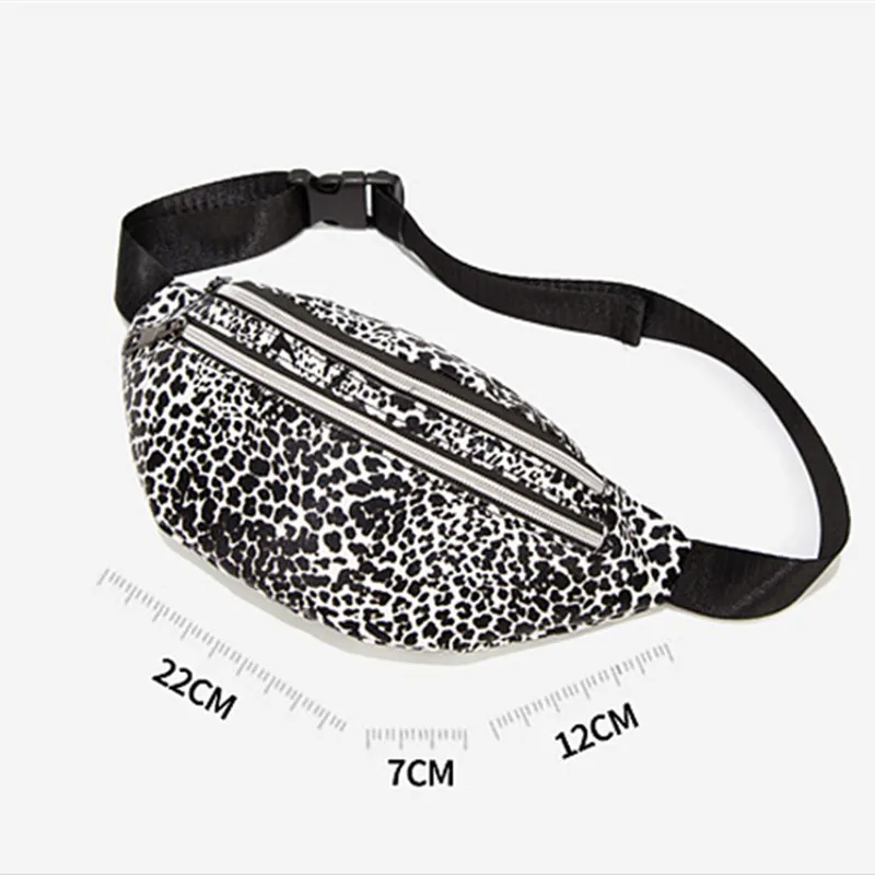 New Design Women Leopard Pattern Cool Style Waist Fanny Pack Belt Bag Phone Wallet Storage Bag PU Leather Hip Bum Bag Pouch