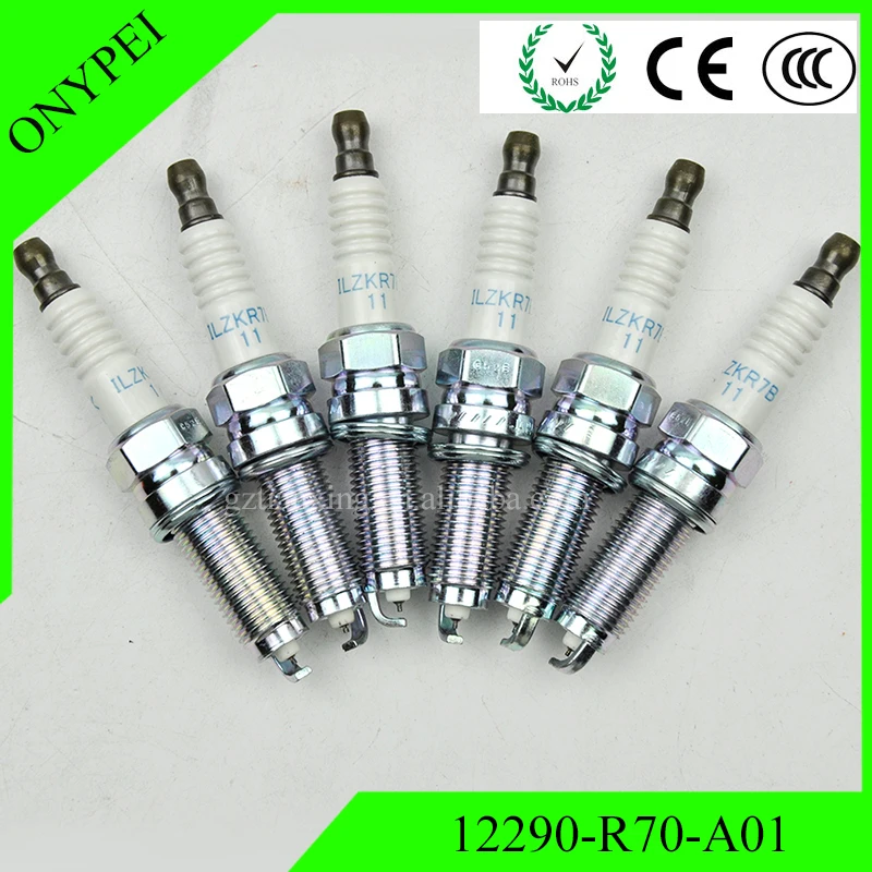6x 12290-R70-A01 ILZKR7B11 иридиевая Свеча зажигания для Honda Accord Acura RDX TSX 3,5 12290 R70 A01 ILZKR7B 11 12290R70A01 ILZKR7B-11
