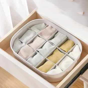 

YiCleaner Drawer Organizers Plastic Boxes-Covered Wardrobe Organizer Clothes Partition Storage Box Underwear Sock Storage Box