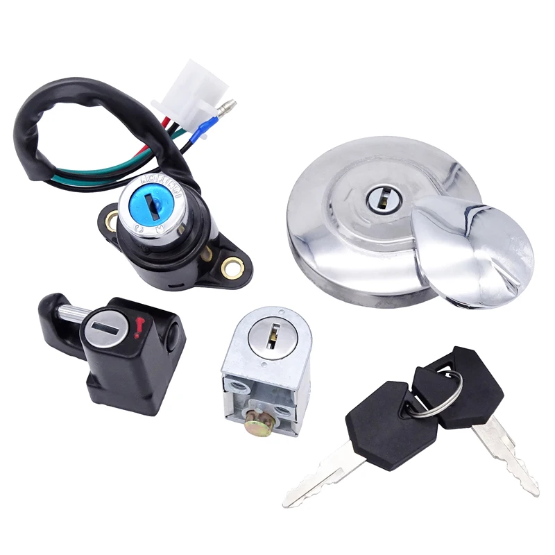 

Motorcycle Lgnition Switch Gas Cap Helmet Seat Lock with 2 Key for Honda CMX250 Rebel 250 1985-2015 CA125 1995-1999