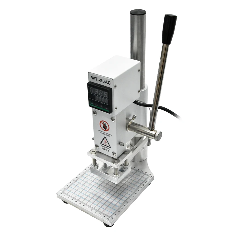 WT-90AS Small Manual Hot Foil Stamping Guide Bronzing Machine for PVC Skin and Paper Card Stamping and 220v / 110v