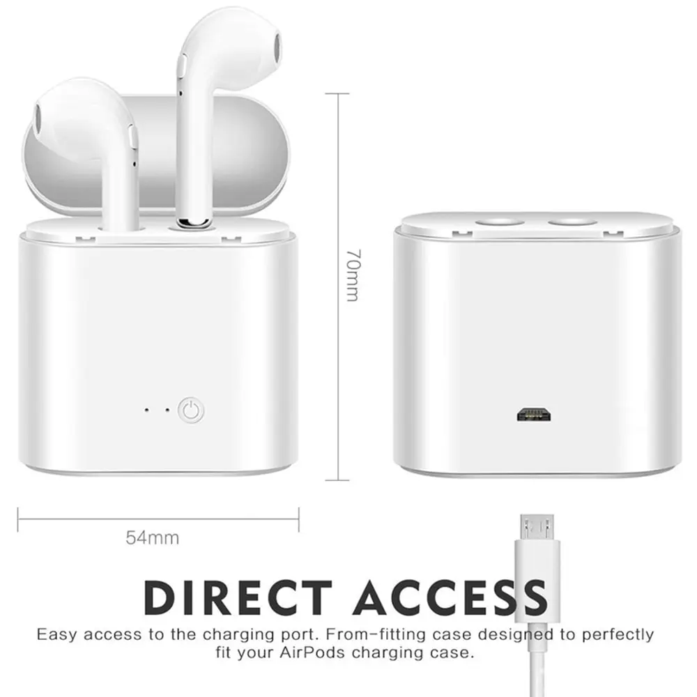 Bluetooth наушники стерео TWS беспроводные наушники Спортивная гарнитура для iPhone Xiaomi samsung huawei One Plus i7 i7s i11 i12 наушники