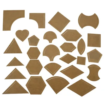 

54pcs Reusable Mixed Patchwork Templates Sewing Craft DIY Tool for Patchwork Quilter Kit Transparent Acrylic Ruler