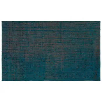 

Handmade Turquoise Vintage Overdyed Turkish Area Rug 162x260 Cm-5'4''X8'6''