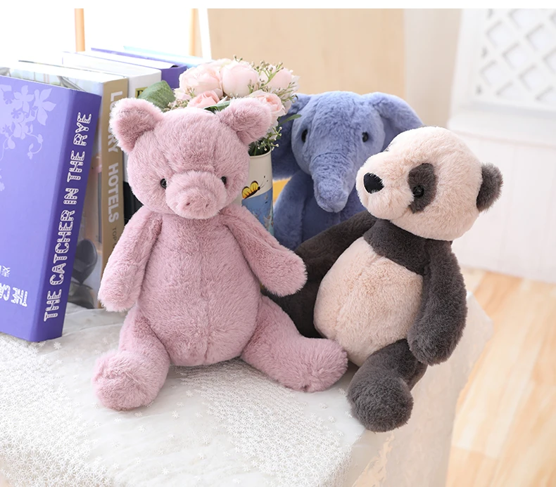 1 шт., 30 см, Kawaii, мягкие животные, кукла, милая панда, слон, свинка, плюшевый медведь, динозавр, плюшевые игрушки для детей, для девочек, подарки