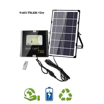 

100/75 Led Solar light lamp floodlight LEDs Panel Power Path Street Porch Security Outdoor Waterproof Wall lamp indoor remote ti