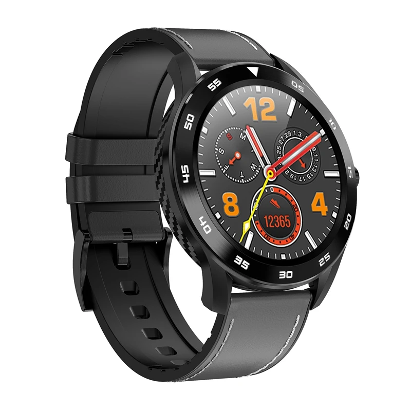 Black DT98 Bluetooth Вызов Смарт часы полный экран нажмите IP68 Водонепроницаемый PPG пульсометр артериального давления для Xiaomi huawei - Цвет: Black