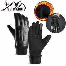 SJ-MAURIE зимние перчатки Для мужчин лыжные перчатки водонепроницаемые ветрозащитные Сенсорный экран, езды на велосипеде, мотоцикле и флисовые теплые, для сноуборда перчатки