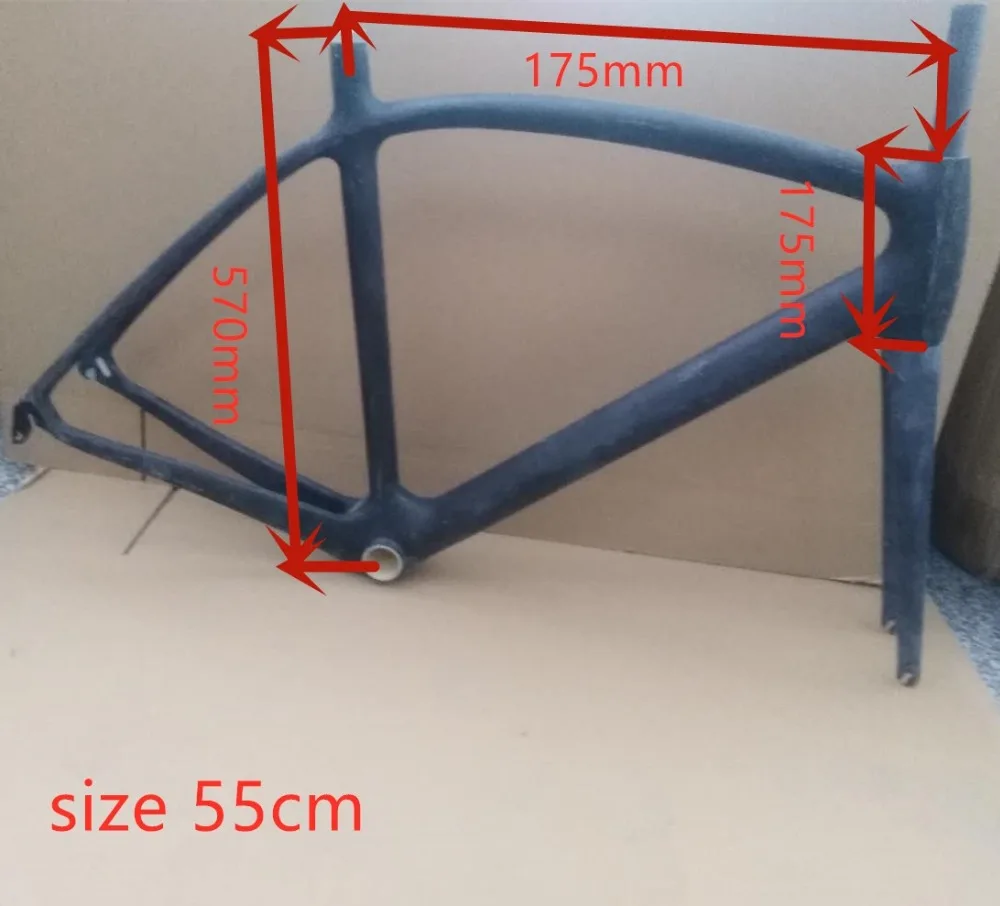 EARRELL карбоновая дорожная рама с фиксированной передачей brompton quadro de рама Bicicleta велосипедная карбоновая дорожная рама 55/58 см Стоковая рама