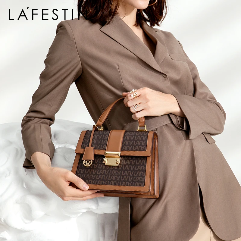 Женская винтажная Сумка тоут LAFESTIN Большая вместительная классическая сумка