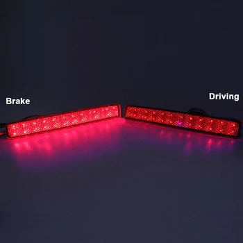 

X2 Reflector 1 Pair T5 Type Rear Bumper Left / Right Light Strips 7E0945106