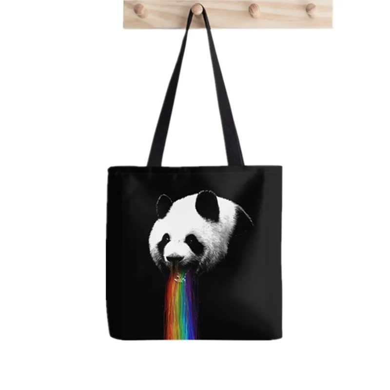 2021 Shopper Northern forest Printed Tote Bag women Funny Harajuku shopper handbag girl Shoulder shopping bag Lady Canvas Bag