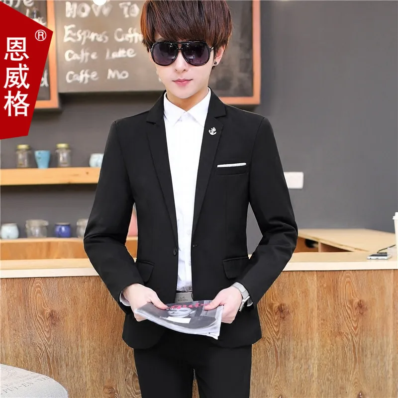 

Suit Slim Fit Korean-style Handsome Trend Formal Wear Teenager Students Formal Dress Marriage Best Man Suit Three-piece Set