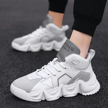 

Running Shoes Men Sport Shoes Sneakers High Top Men Shoes Male Height Increasing Hot Fashion Jogging Shoes J5-57