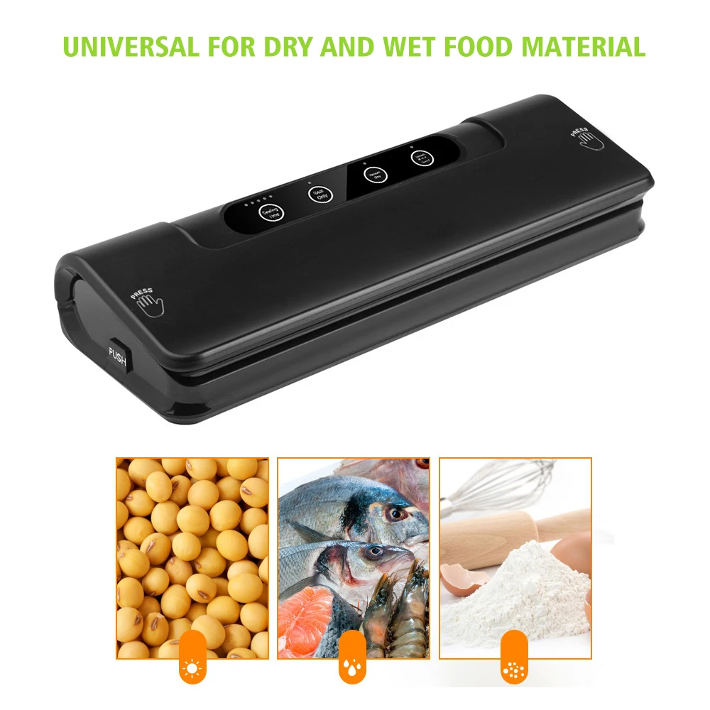 Household Vacuum Sealer Machine System with 15 Storage Bags 1 Hose Tube for Food Saver Preservation