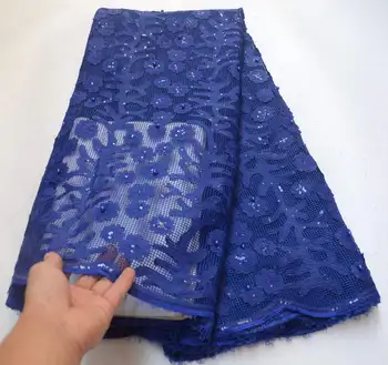 

Nigerian Sequin Lace Fabric 2020 High Quality African 3D Net Lace Fabric Wedding French Tulle Lace Material For Dress 26BF54