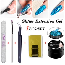 Mtssii набор гелей для наращивания блеска быстрое строительство впитывание вымачивание ногтей раствор для выскальзывания ногтей инструменты Жесткие ногти гель для наращивания ногтей советы