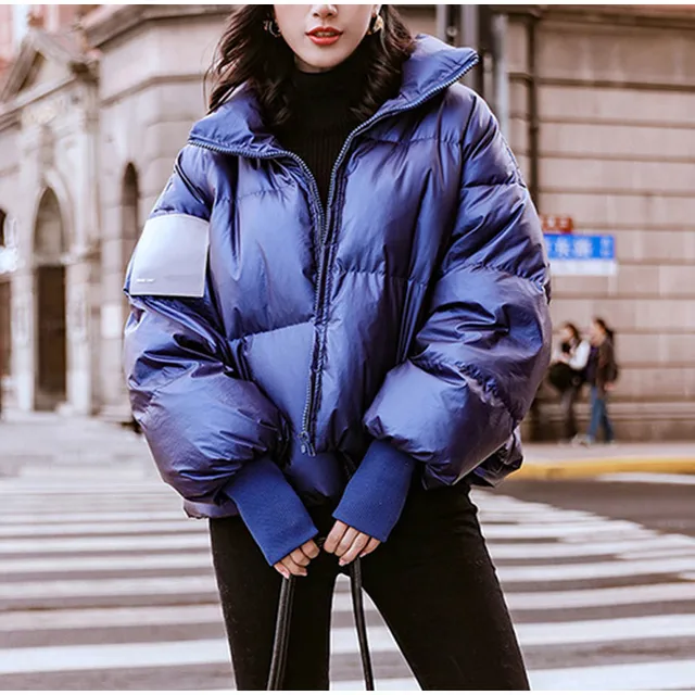 US $22.74 Women's Bright Waterproof Jacket Parka Winter 2020 Windproof Warm Female Jackets Padded Down Cotton