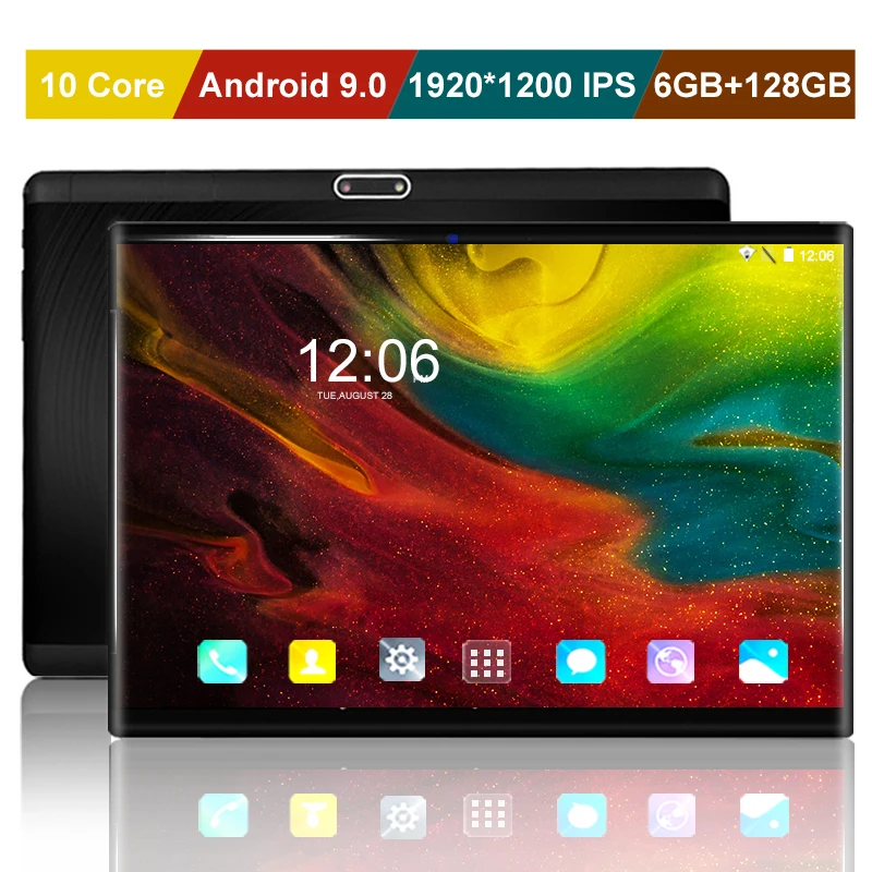 

New 10 core 1920*1200 IPS 10 inch 4G LTE Tablet PC Android 9.0 6GB+128GB Dual SIM card WIFI Google Play Smart tablets 10.1"+Gift