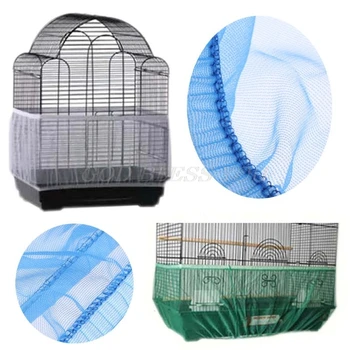 

Nylon Mesh Bird Cage Cover Breathable Anti Dust Airy Shell Skirt Net Seed Catcher Guard Decoration Pet Supplies Drop Shipping