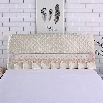 

Bedside Cover Bed Cover Dust-proof Cover Bed Simple Cotton Clip Soft Bag European Solid Wood Protective Cover Home Decor