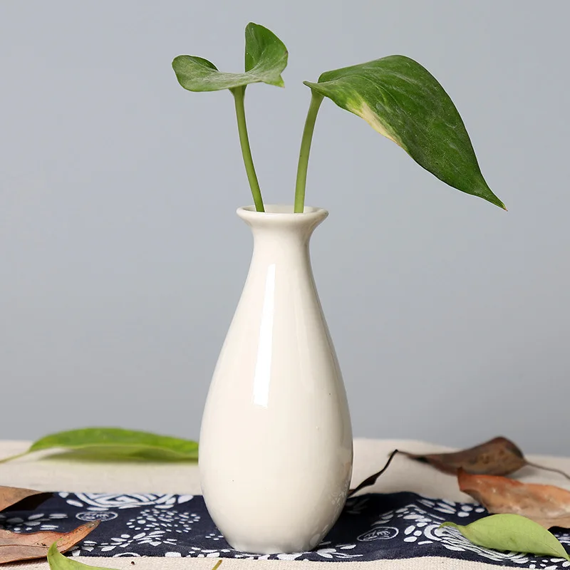 Ceramic Vase Candy Color Mini Desktop Vase Hydroponic Vase Flower Arrangement Bottle Cute Flower Pot Simple Home Decorations 4