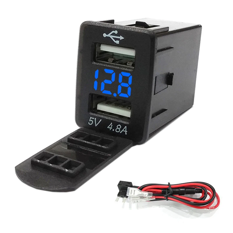 NewQc3.0 12-24V Led двойной порт Usb интерфейс зарядное устройство разъем адаптер питания для Toyota Corolla