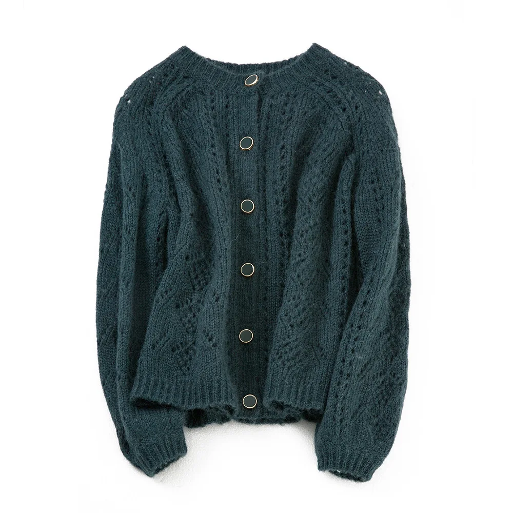CAMIAweater джемпер кардиган осень зима женский свитер французский бренд шерсть мохер Джемпер Топ с пуговицами