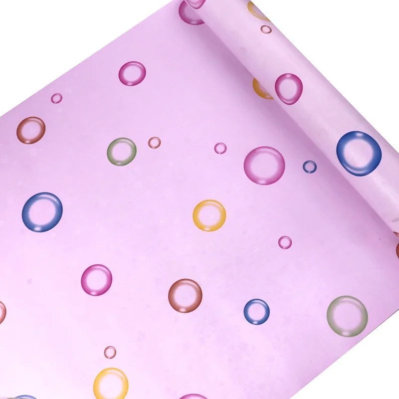 

Fresh new arrival self adhesive waterproof wallpaper home decoration for Girl's pink room
