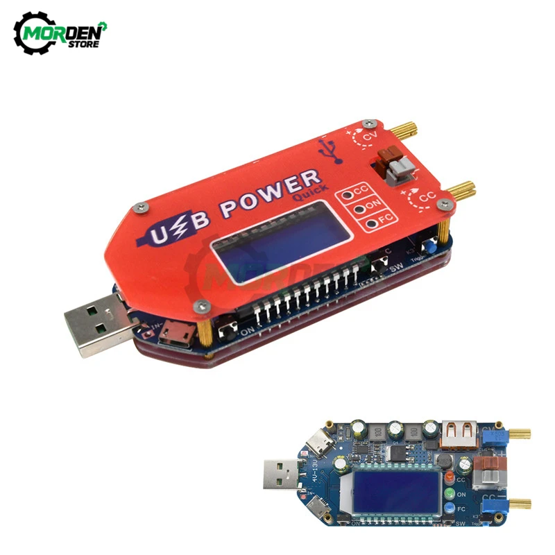 QC3.0 2.0 USB CC/CV DC-DC 4-13V  1-30V 0-2A 15W 디지털 조정 가능 스텝 업 다운 부스트 벅 전원 공급 장치 모듈 LCD 전압계