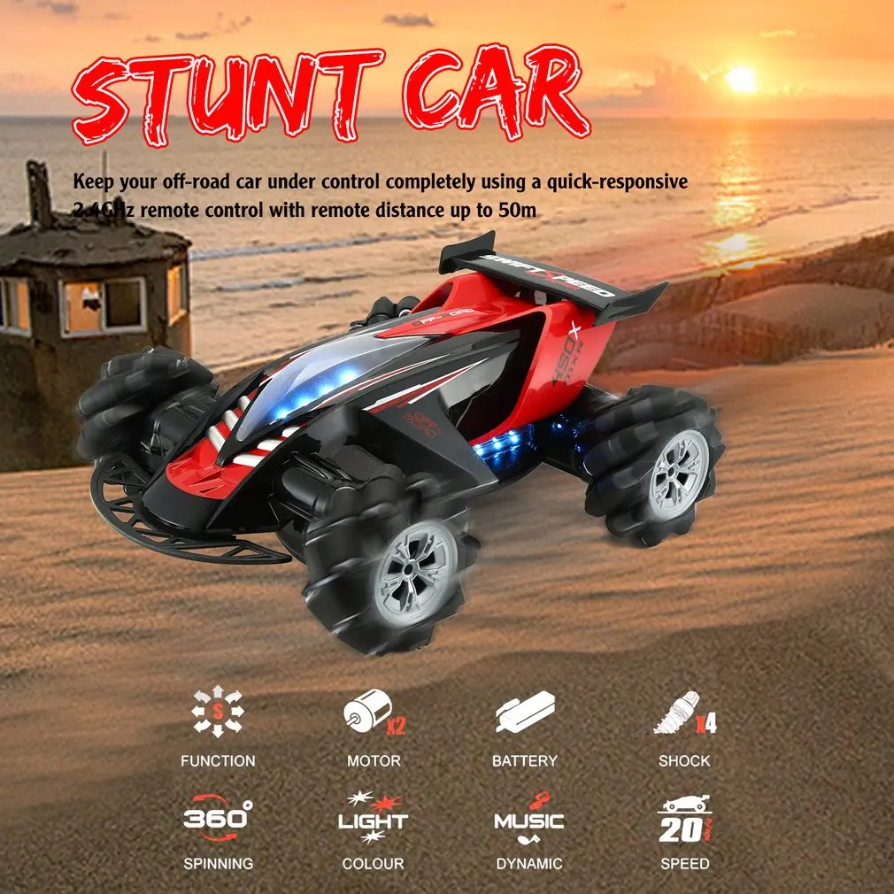 Z108 2,4 GHz 1/10 RC автомобиль дрейф автомобиль 360 градусов спиннинг трюк 20 км/ч Mecanum Omni колесо внедорожный автомобиль с светильник и музыкой