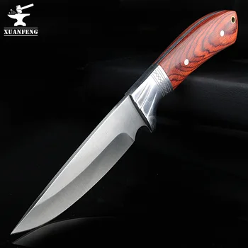 

Fixed blade hunting knife outdoor survival straight knife wilderness survival self-defense knife