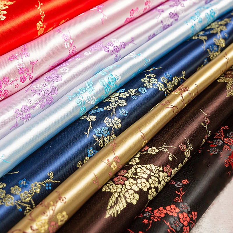 Китайский стиль винтажная жаккардовая ткань Cheongsam парча атласная ткань для шитья платья и DIY сумки TJ0243