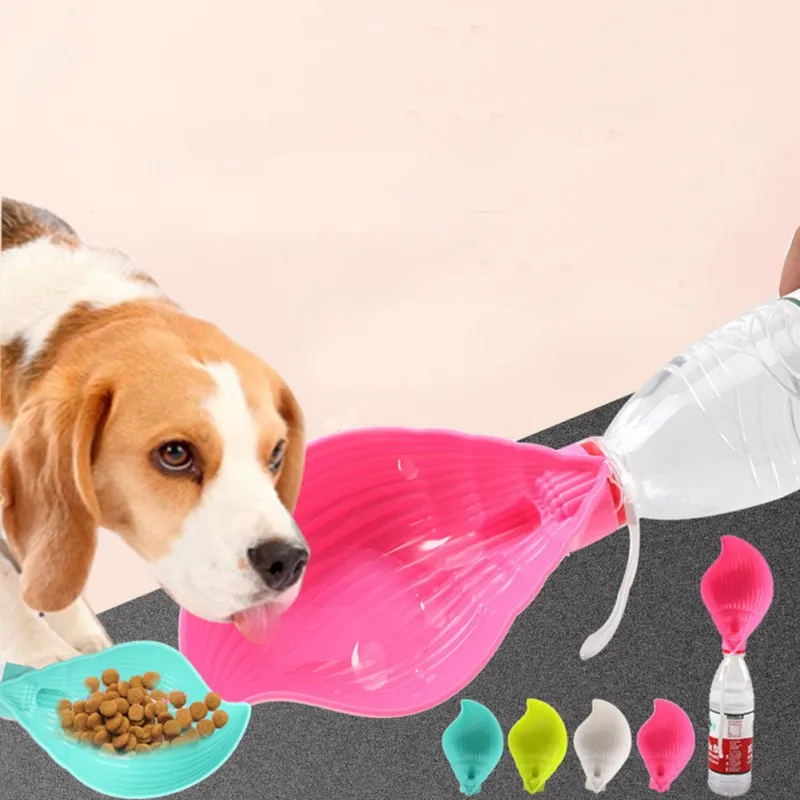 Pet Открытый Портативный аксессуары для бутылок воды в форме раковины дозатор напитков для собак