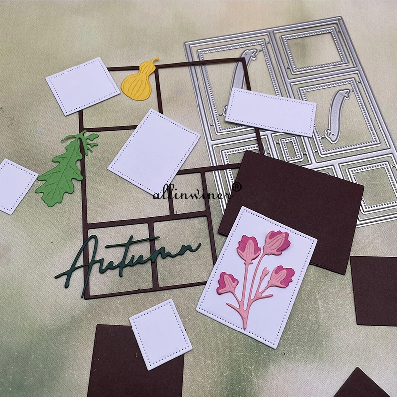 Lattice Photo Frame Metal Cutting Dies Stencils For Diy Scrapbooking