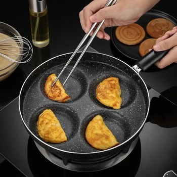 

4 Holes Omelet Pan Thickened Non-stick Frying Pot For Eggs Ham PanCake Maker Breakfast Frying Pans Home Cooking Pot