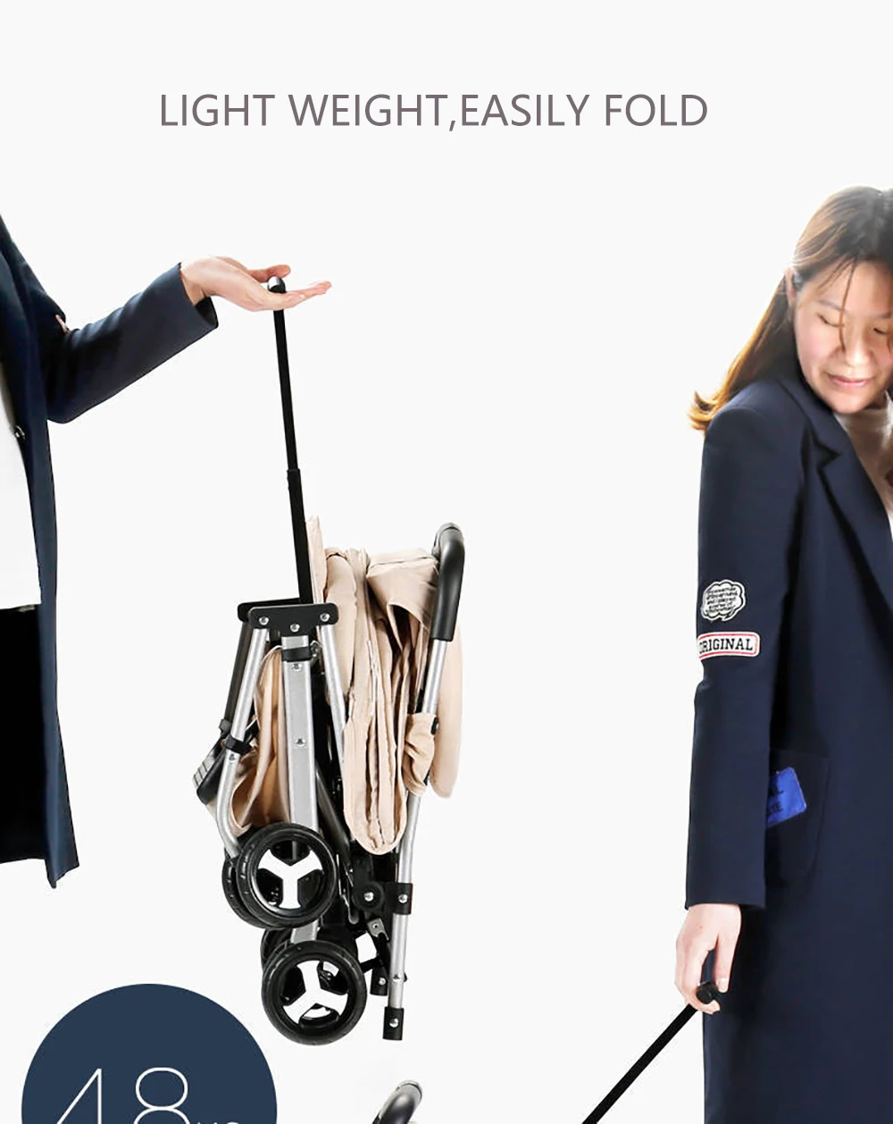 Baby trolley ultra-light, portable and easy to fold baby pocket umbrella trolley umbrella stroller