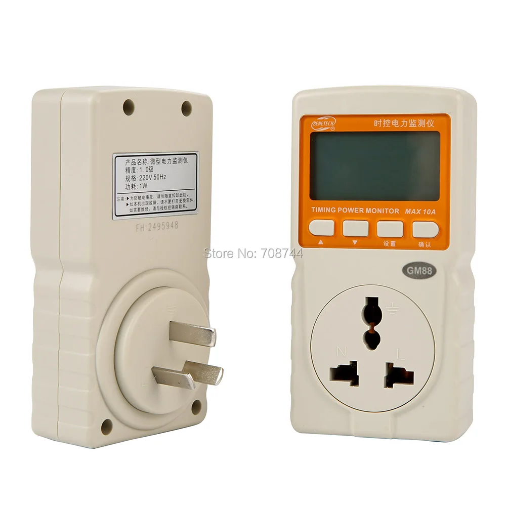 BENETECH GM88 220 В 10Am цифровой микро-измеритель мощности тестер анализатор монитор вольтметр Амперметр тестер частоты
