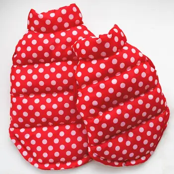 

2019 New Winter Dog Coat Cat Vest Dots Clothes for Large Medium Small Dogs Thickening Warm Parkas Soft Fleece inside Pet Costume