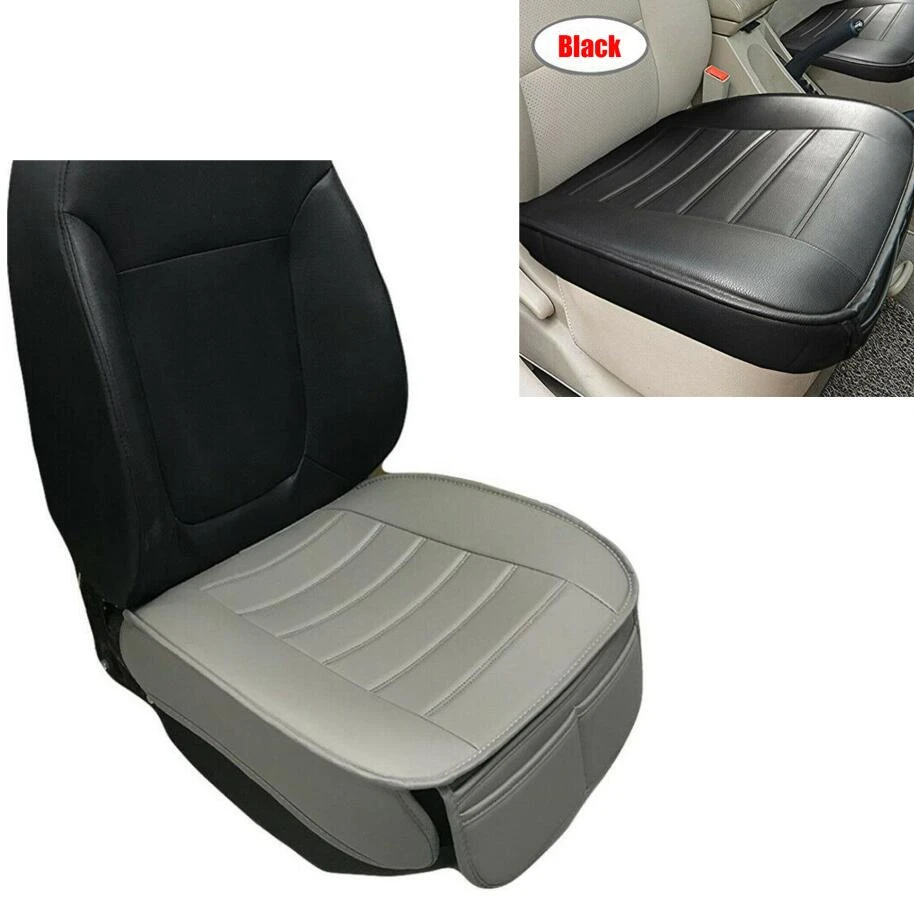 us 1428 50 offuniversal car auto supplies office chair pu leather  surrounded front seat cushion cover pad mat black gray with
