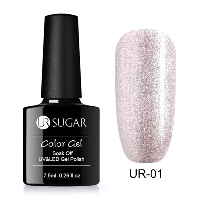 Ur Sugar 7,5 мл Блестящий Гель-лак для ногтей розовое золото блестящий Блестящий Гель-лак замачиваемый УФ-Гель-лак светодиодный дизайн ногтей DIY - Цвет: Gold 1