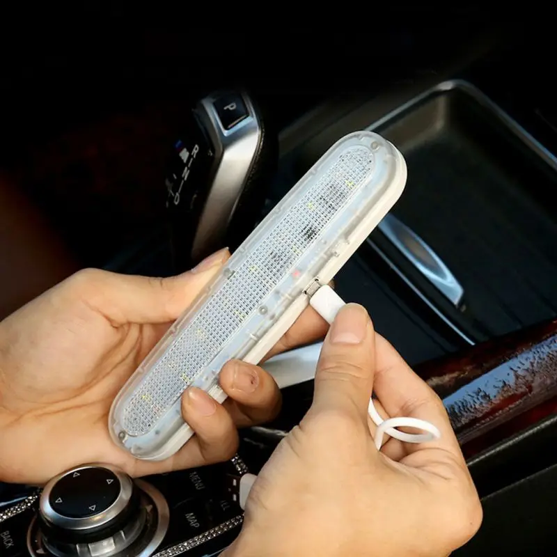 Универсальный автомобильный интерьерный светильник USB Перезаряжаемый светильник для чтения Магнитный светодиодный для чтения в автомобиле Стиль Ночной светильник внутренний потолочный светильник