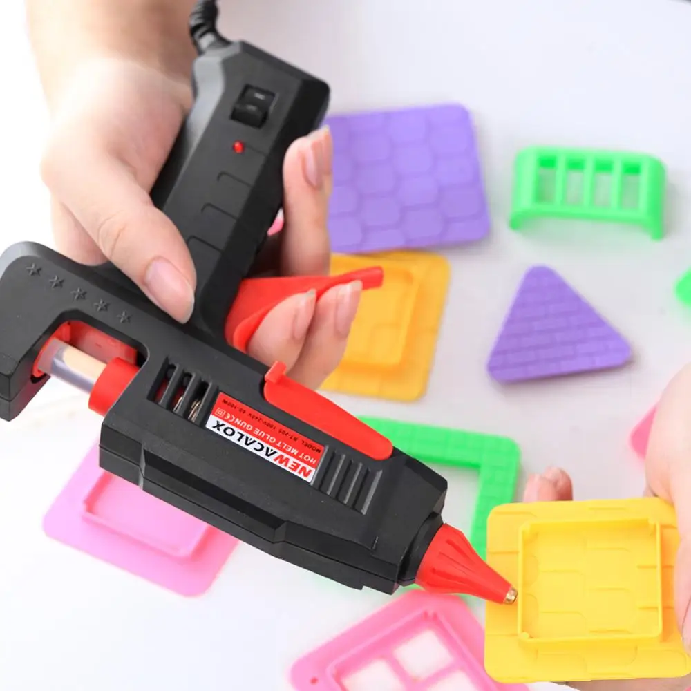 NEWACALOX EU/US 60 Вт 100 вт DIY клеевой пистолет промышленная медная насадка Gluegun 10 шт. 11 мм